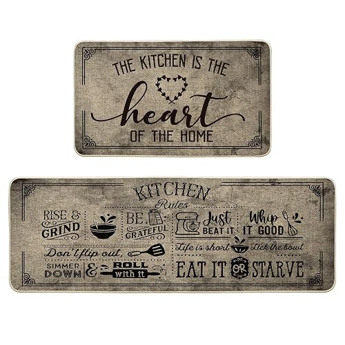 Artoid Mode Kitchen Quotes Kitchen Mats Set of 2 (17x29 and 17x47)