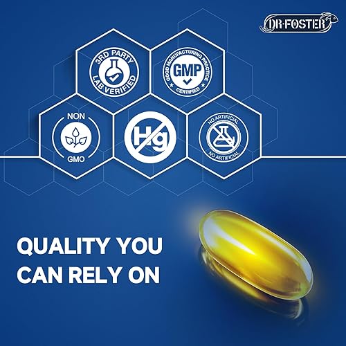 Miniatura 7 de Aceite de pescado omega-3 avanzado de 2000 mg  Alta potencia con DHA, EPA, ALA  Apoya la salud del corazón, el cerebro, las articulaciones y el