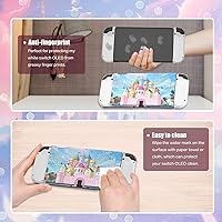 Vista 8 de ECHZOVE Protective Case Compatible with Nintendo Switch OLED,Switch OLED Hard Console Case and Joy Con TPU Case with Thumb Grip Caps and Screen