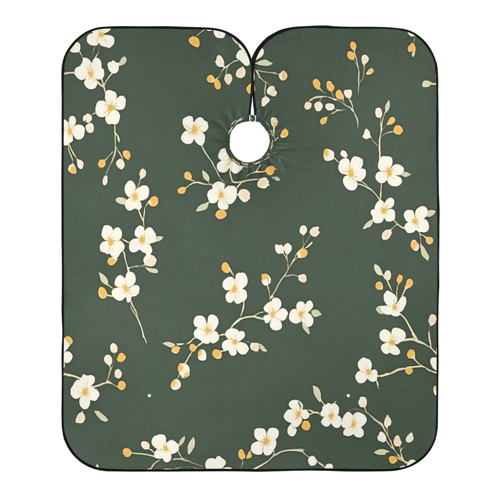 BOESI Graffiti Flower Pattern Barber Shawl, Waterproof Haircut Shawl, Haircut Salon Apron, Shaving Bib, 55 x 65 inches