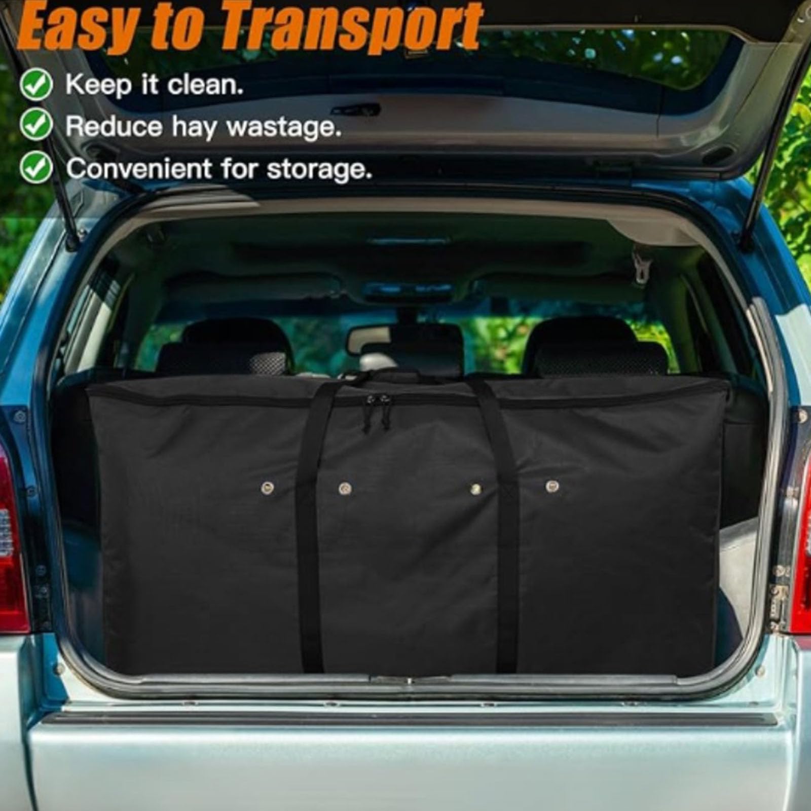 Bolsa de transporte plegable para caballos con ventilación y diseño empotrado, ligera, portátil, ideal para viajes y almacenamiento seguros de caballos, equipo ecuestre esencial