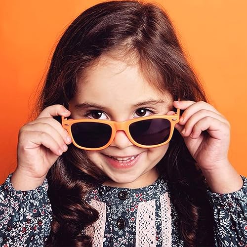 Miniatura 4 de SUNOVELTIES Paquete de 12 lentes de sol retro neón para niños pequeños, diseño de corazón clásico, a granel, regalos de fiesta para niños y niñas,