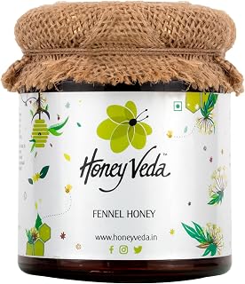 HoneyVeda 100% Natural Unprocessed Fennel Raw Honey - Unfiltered and Unpasteurized - 6 Natural Flavours Available - Monofl Price In India