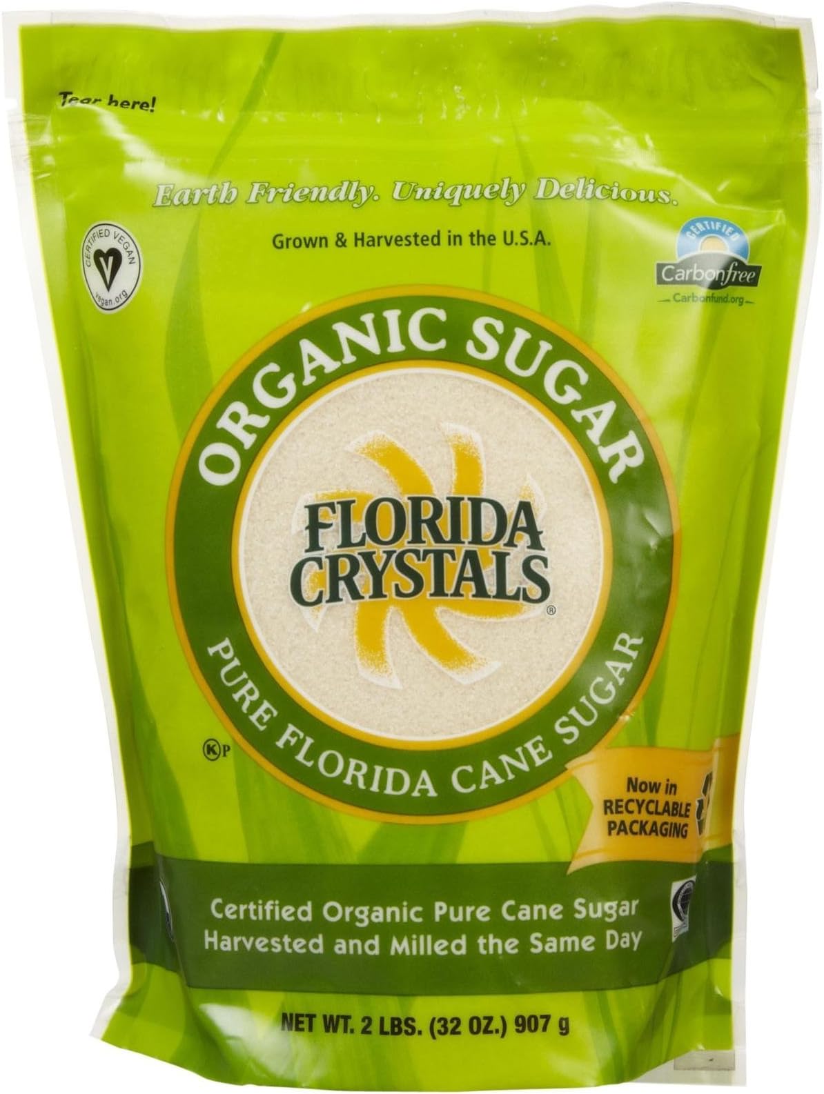 Florida Crystals Organic Cane Sugar - 2 lb