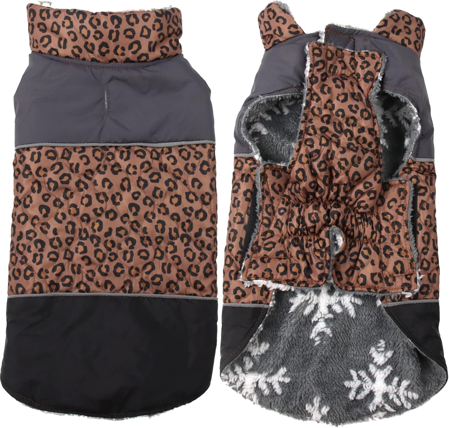 JoyDaog Fleece Lined Warm Dog Jacket for Winter Outdoor Waterproof