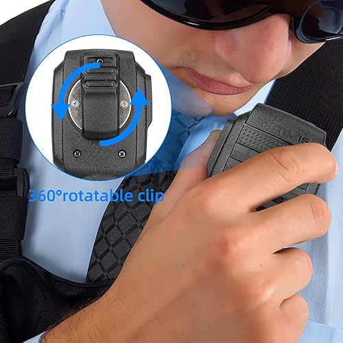 Miniatura 9 de Retevis RB45 Dual PTT Walkie Talkies Bundle con IP54 impermeable 2 pines altavoz micrófono, pequeña radio portátil de 2 vías recargable, alarma de