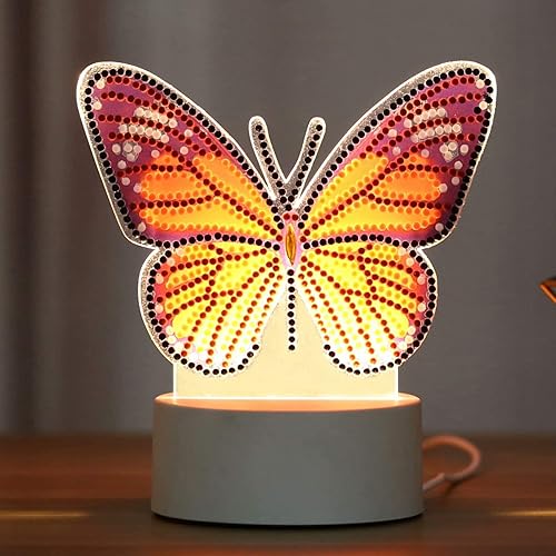 Miniatura 2 de Lámpara LED de pintura de diamante, cuentas especiales con forma de diamante, diseño de pintura de diamante, luz nocturna LED, kit de mosaico