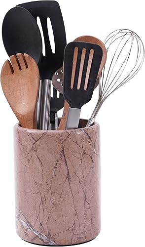 Radicaln Organizador de Utensilios de Mármol Caja de Cucharas para Encimera Marinara Juego de Utensilios de Cocina Hecho a Mano Organizador -