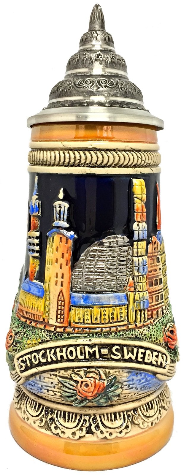 Pinnacle Peak Trading CompanyStockholm Sweden Scandinavia Relief LE German Beer Stein .25 L Made in Germany