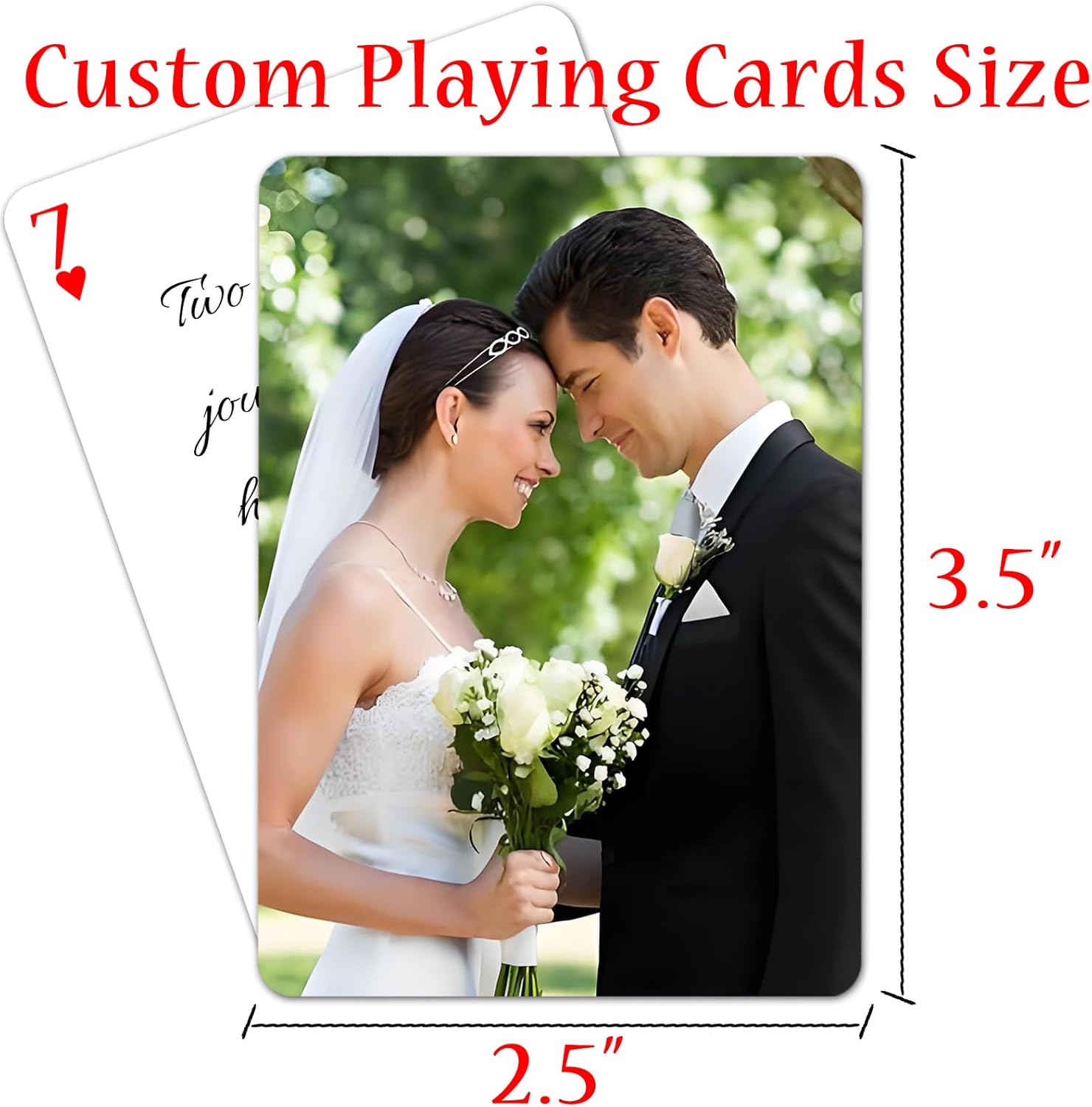 Personalized Wedding Playing Cards - Custom Playing Cards with Photo, Customized Playing Card for Wedding & Party, Ideal Souvenir Gifts & Playing Card Guest Book