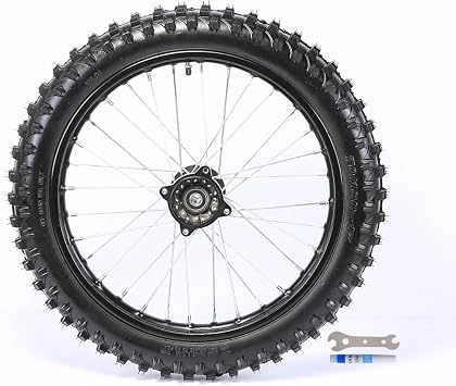 17" Front Wheel Rim Tire Assembly for Dirt Pit Bike Trail Bike, 70/100-17 2.75x17 Tire with 1.6x17 Rim, Inner Tube and 15mm Bearing for 110cc 125cc 140cc 150cc 160cc Apollo SSR Taotao Coolster