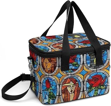 Insulated Lunch Bag for Women & Men - Beauty And Beast Reusable Lunch Box for Women - Leakproof Tote Cooler Bag for Adults Work, Beach, Picnic