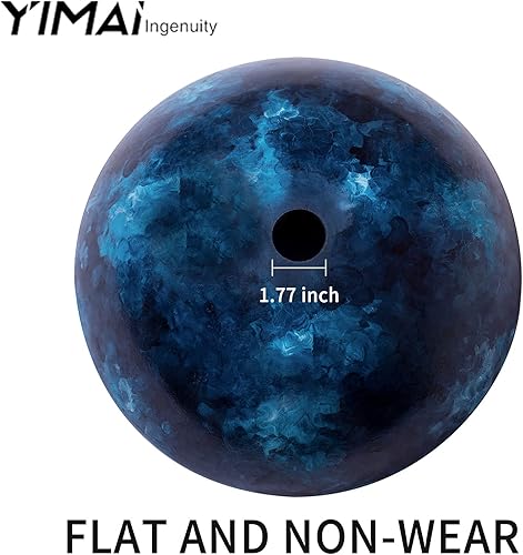 Miniatura 4 de Lavabo de Vasija 16.5" Lavabos de Baño Vidrio Templado Azul Cuenco de Arte Redondo con Combo de Grifo Azul, Moderno Lavabo de Encimera tipo Cuenco