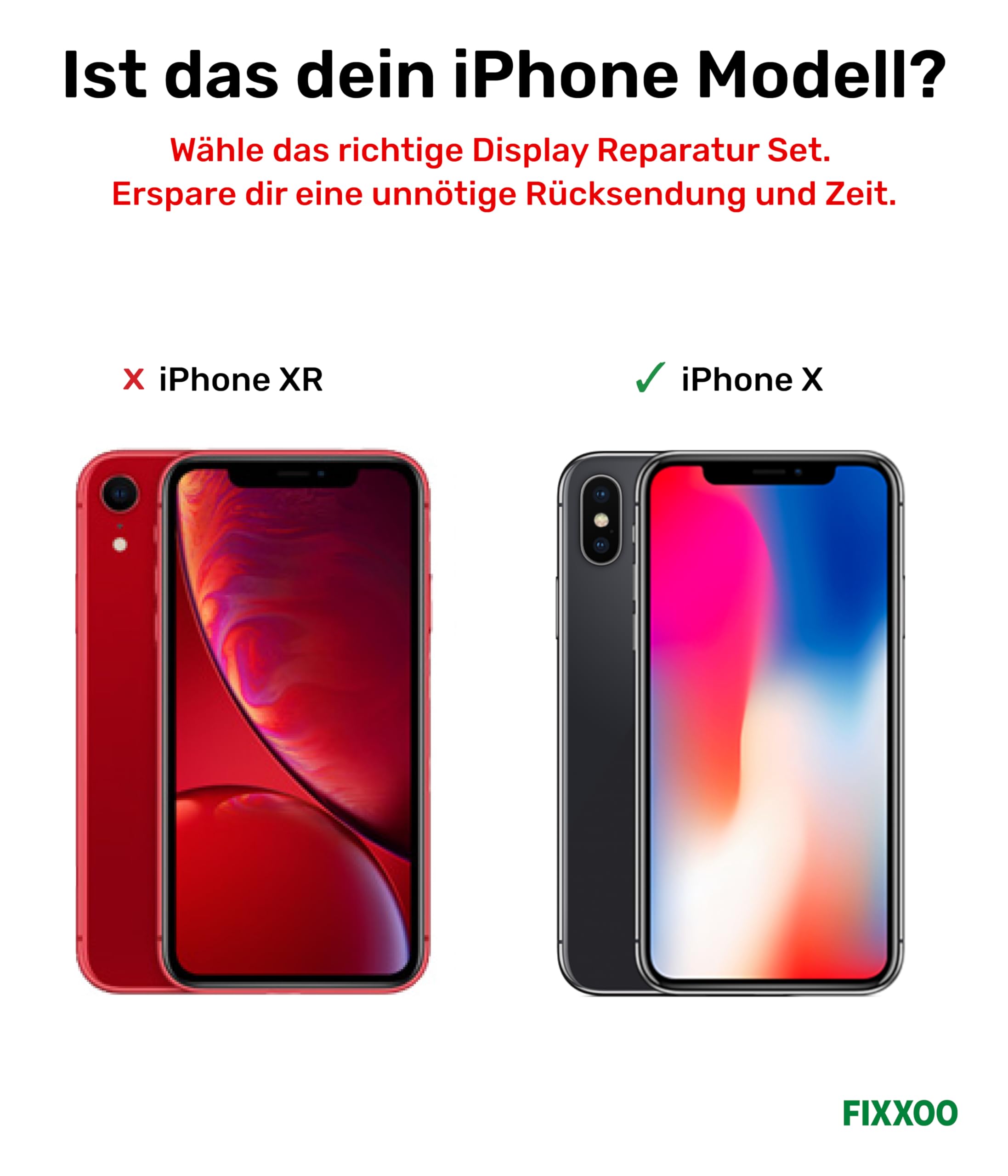 GIGA Fixxoo Kit Display Per IPhone XR – Schermo Retina LCD Con Touch E Attrezzi, Guida Passo Passo
