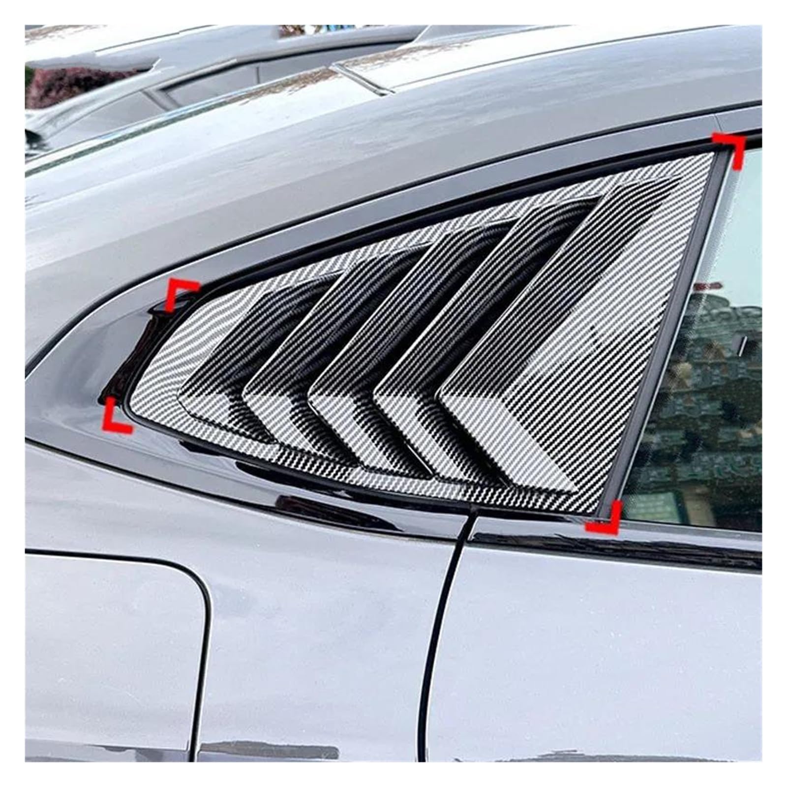 Embellecedor De Persiana para Ventana Trasera, Rejilla De Ventilación Lateral, Accesorios De Fibra De Carbono para Serie 4 Gran Coupé G26 2020+(Fibra de Carbon)