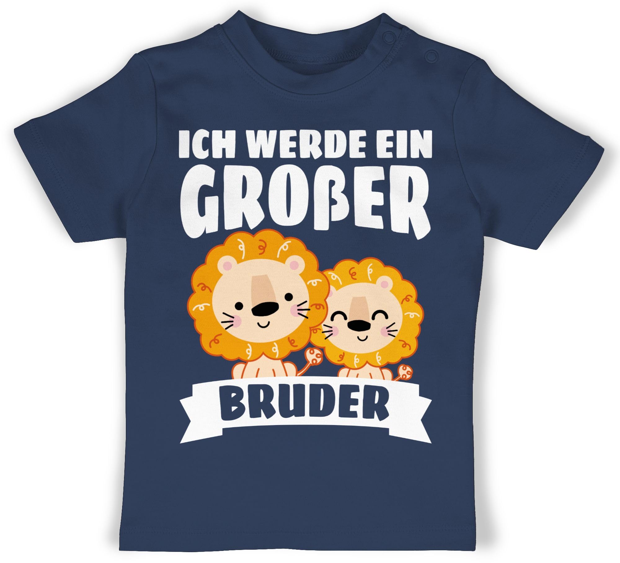 Shirtracer - Baby T-Shirt Mädchen Jungen - Ich werde EIN großer Bruder - Löwe