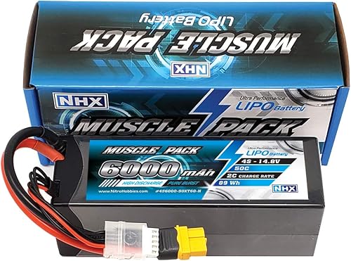 Miniatura 2 de NHX Muscle Pack 4S 14.8V 6000mAh 50C - Batería Lipo con conector XT60