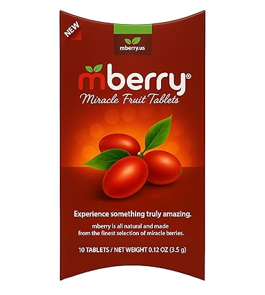 Amazon.com: mberry Miracle Berry Tablets, Miracle Fruit Snacks, 10 ...