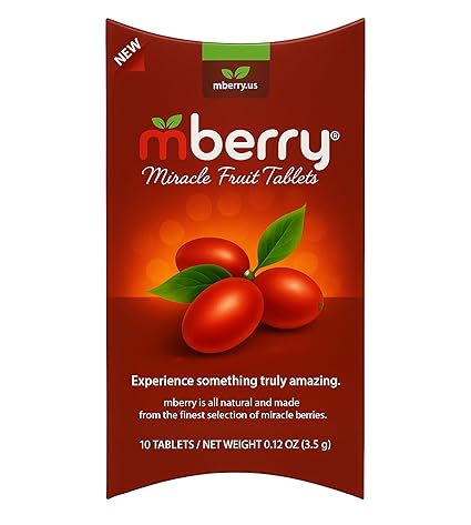 Amazon.com: mberry Miracle Berry Tablets, Miracle Fruit Snacks, 10 ...
