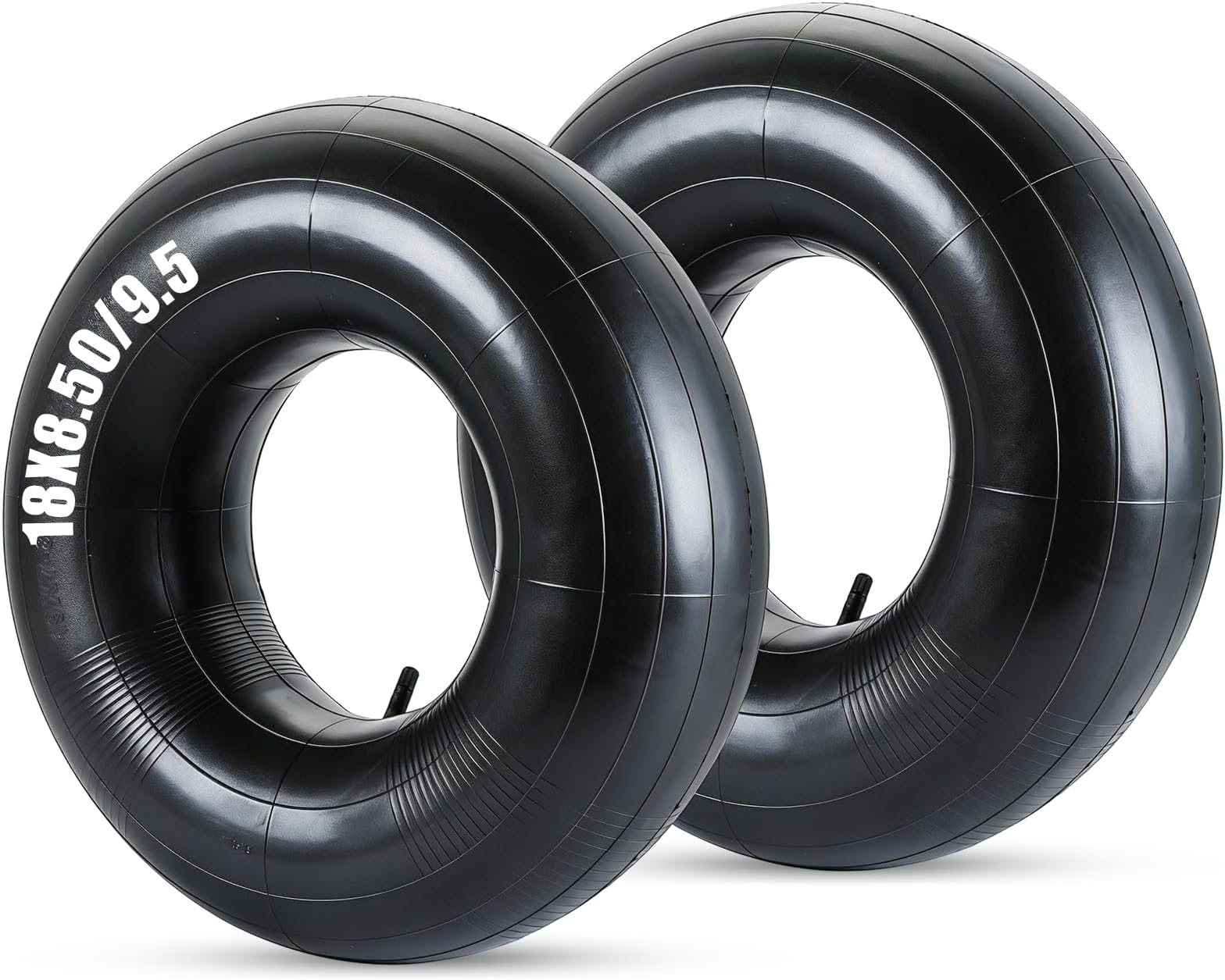 2 Pack 18X8.50/9.50-8 Inner Tubes with TR-13 Valve Stem, Replacement Lawn Mower Tire Tubes for Tractors, Wheelbarrows, ATVs, Go Karts & More (Fits 8.5'' to 9.5" Wide)