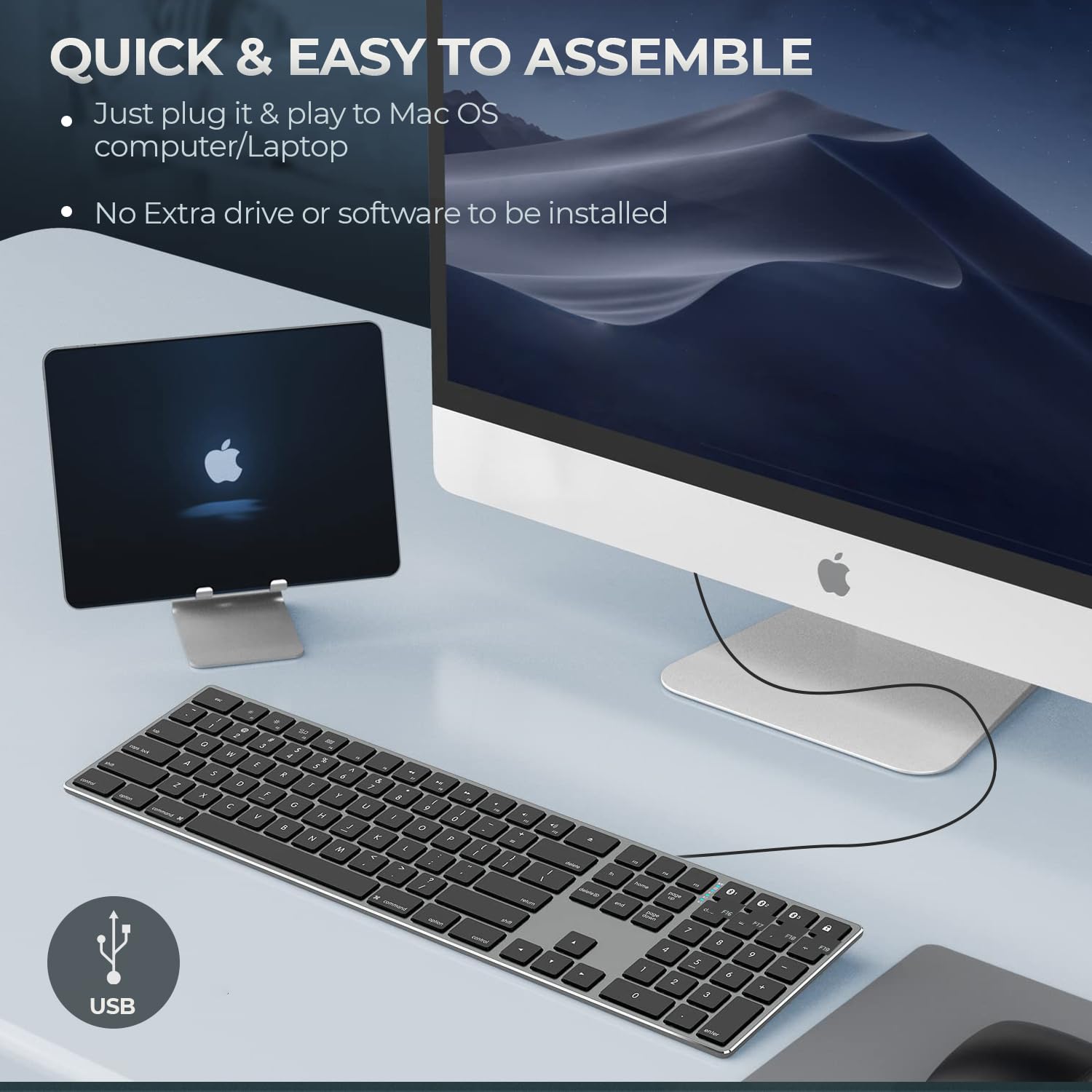 Amazon | Matias (マティアス) 有線 USB C キーボード Mac用 テンキー