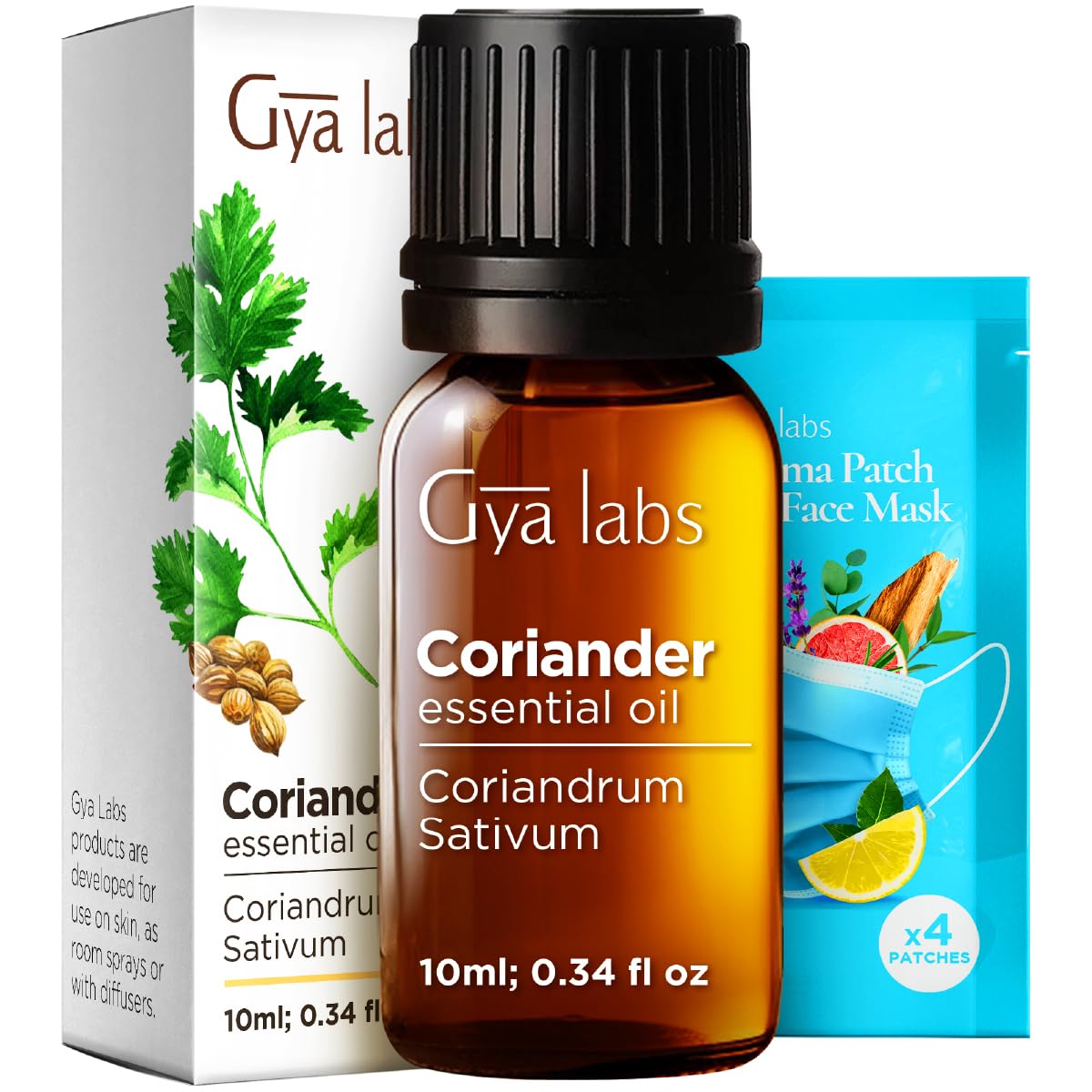 Coriander Essential Oil for Skin, Hair &amp; Diffuser - 0.34 Fl Oz