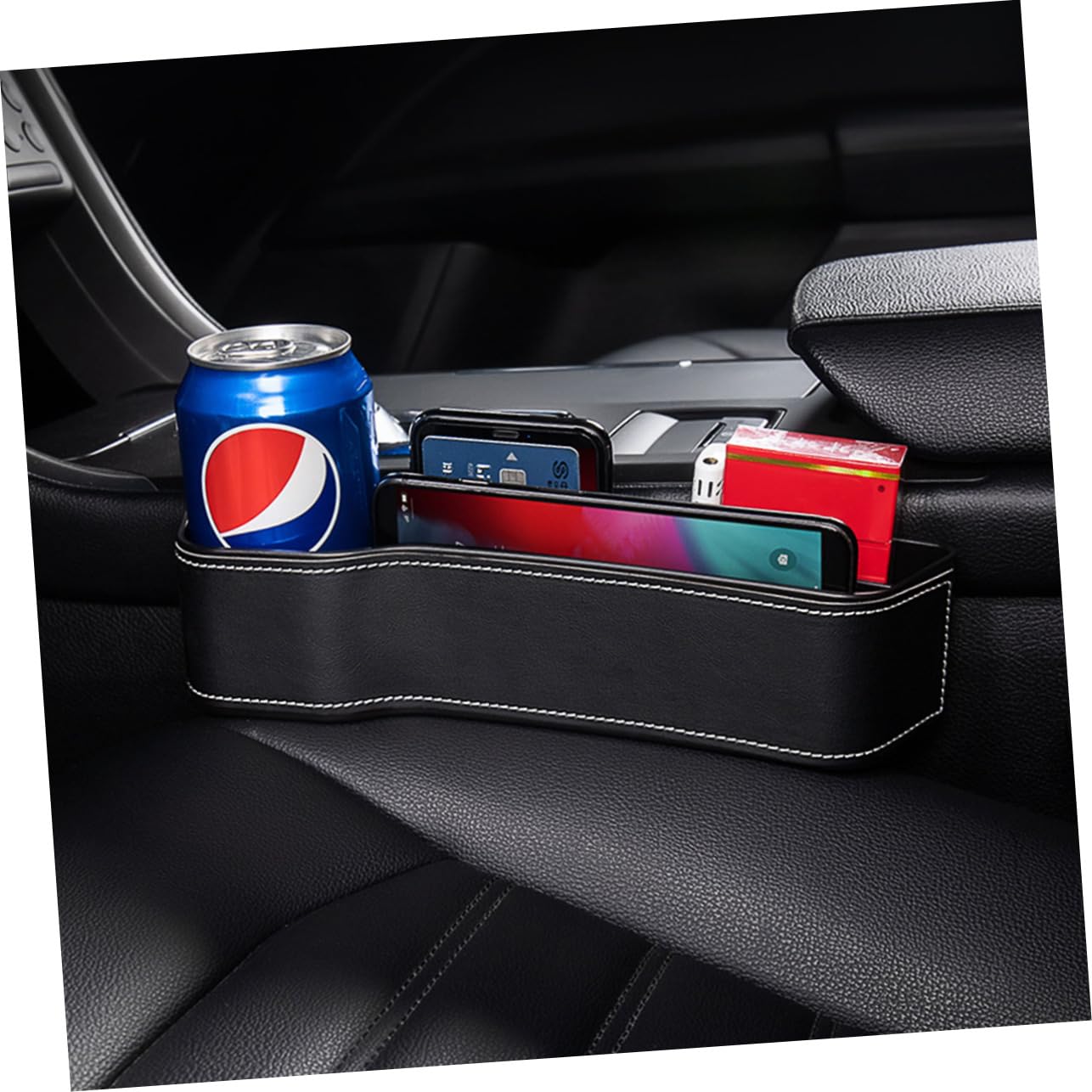 Lot De 2 Bacs De Rangement Pour Sièges Auto - Remplit L'espace Entre Sièges Et Console