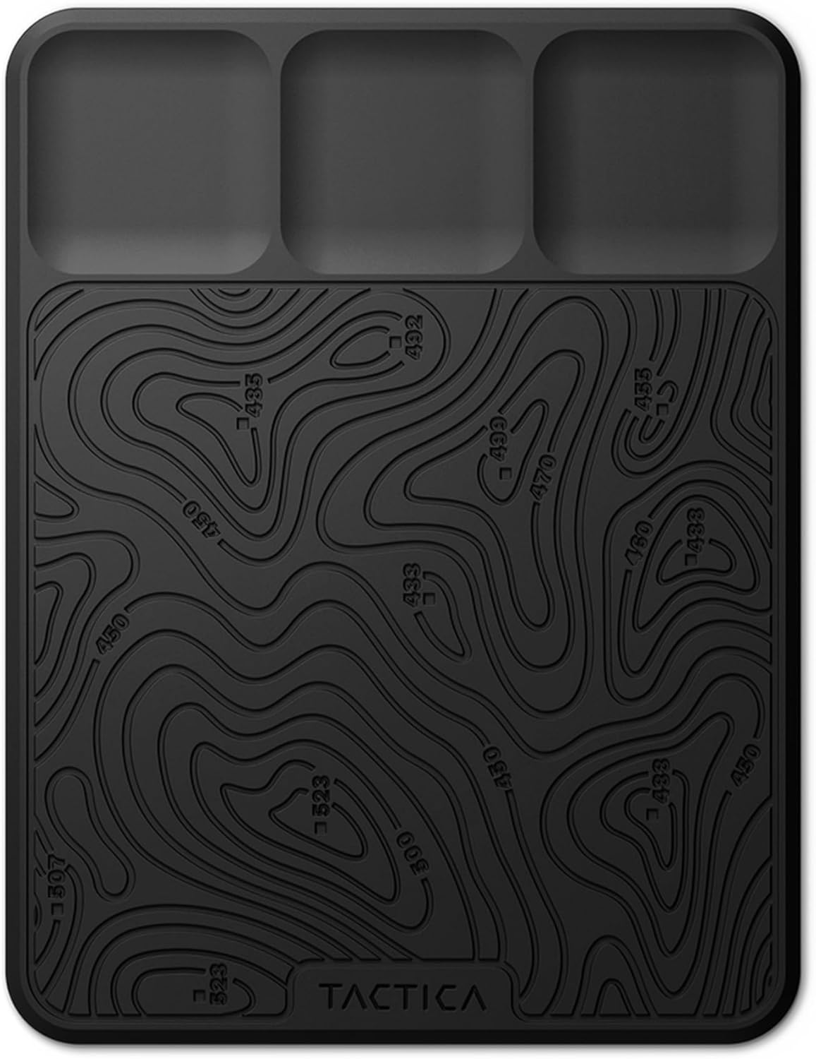 Tactica O.200 EDC Mat Catchall Tray, Durable TPU Valet Tray for Men, EDC Organizer for Earbuds Keys Wallet Phone, Desk and Bedside Table Organizer, Pocket Dump - 11in x 8.5in