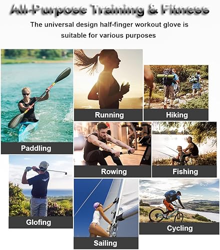 Miniatura 6 de Guantes sin dedos, guantes de pesca, guantes de remo, guantes de remo, guantes de kayak, guantes de agua, guantes deportivos, guantes de pesca para