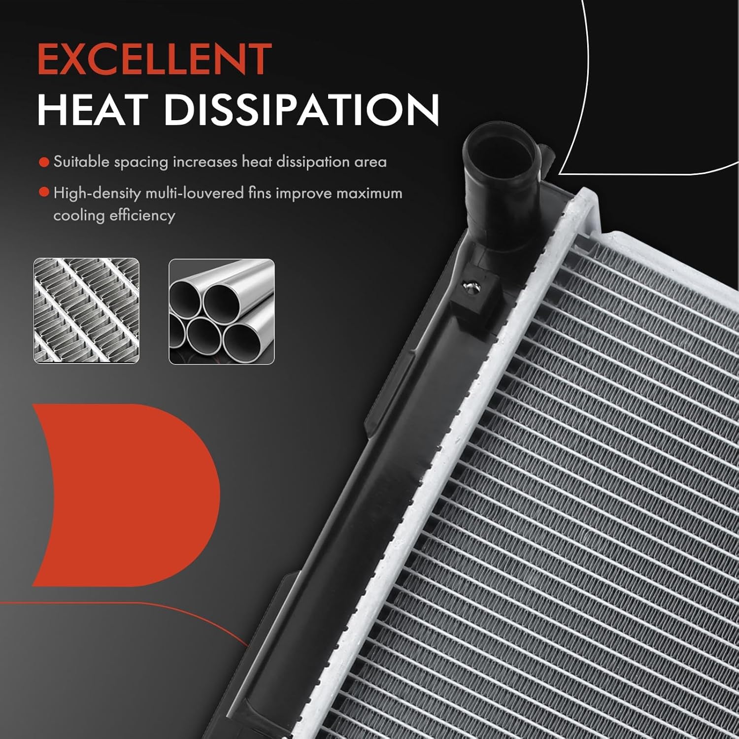 A-Premium Engine Coolant Radiator Assembly with Transmission Oil Cooler Compatible with Scion tC 2005 2006 2007 2008 2009 2010 2.4L