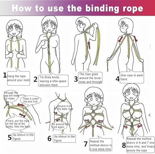 Miniatura 6 de Kit de 10 piezas de BDSM Bondage, juguetes BDSM, juego de bondage ajustable, restricciones de bondage para parejas, equipo de bondage y accesorios