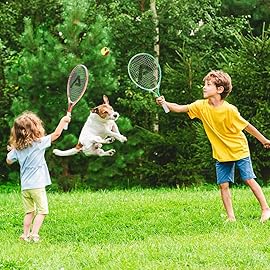 AMA SPORT Kids Tennis Racket for Junior Toddlers Starter Kit 17-25 for Girls and Boys - 4 Color Kids Tennis Rackets Age 2-12 with 420D Nylon Shoulder Strap Bag