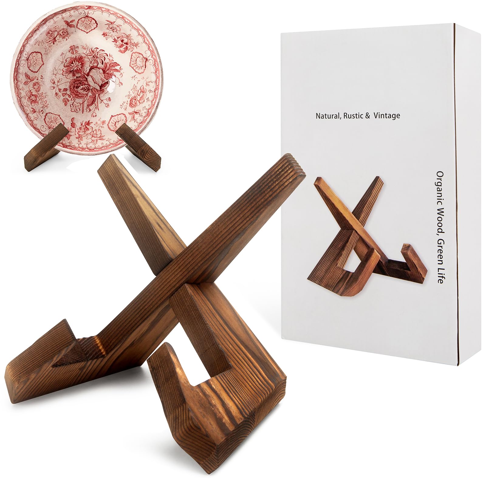 Support de disque vinyle en bois marron rustique 2,5 cm masteymoh pour rangement