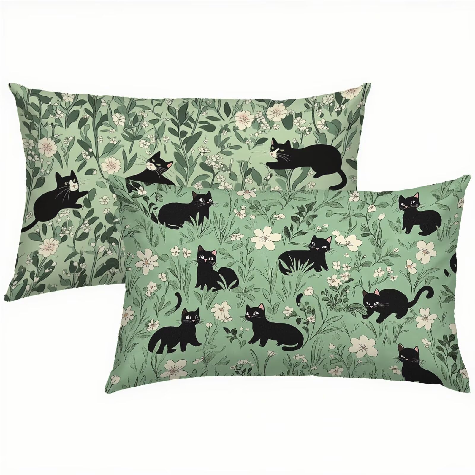 Taie oreiller vert menthe 50 x 80 housse coussin velours imperméable