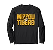 Elite Authentics Missouri Tigers Mizzou Distressed Vintage Black XX-Large Classic Fit Long Sleeve T-Shirt
