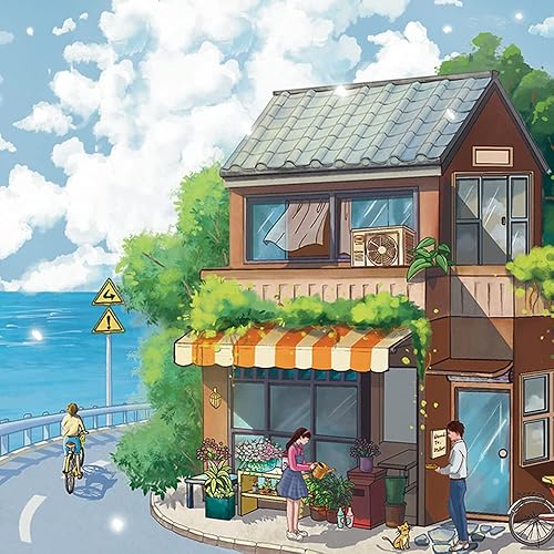 Miniatura 7 de Ulanlan Kit de construcción de villa con luz LED, serie Dream Cottage, juguete STEM de bricolaje, juguete de bloques de construcción de casa cálida