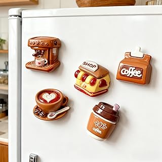6PCS Adorable FunShaped Magnetic Refrigerator Magnets - Richly Colored & Durable Decor for Kitchen