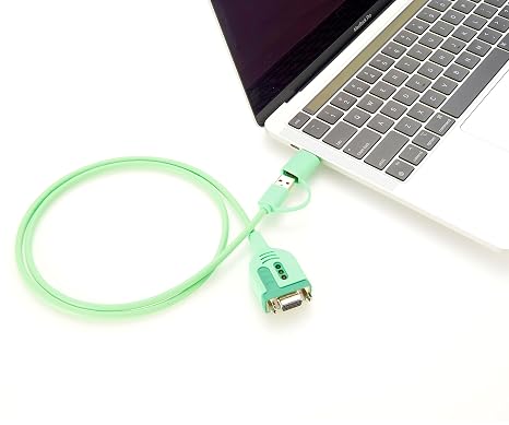 USB-C to RS232 Serial Cable USB 2.0 to RS232 DB9 Female Serial Adapter Cable with FT232RNL chip for Windows 11 10 8 7 Mac Linux (1m)