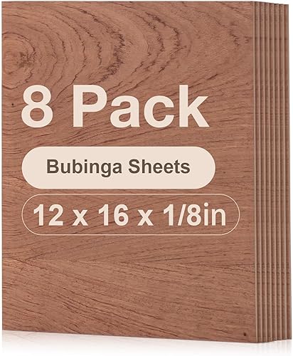 Miniatura 7 de ROBOTIME Paquete de 30 hojas de tilo de 1/8 x 12 x 16 pulgadas, en blanco para grabado láser, madera de 0.118 in para corte y grabado láser Madera