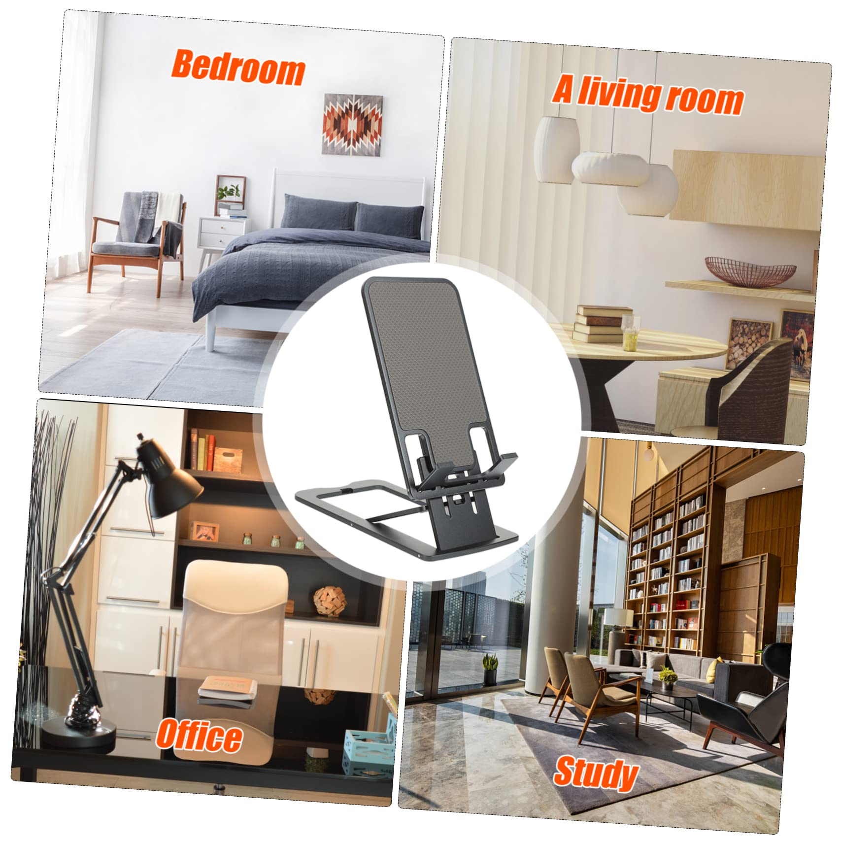 ABOOFAN 3pezzi Supporto Telefonico Regolabile Lega Di Alluminio Per Scrivania Supporto Ergonomico Per Smartphone e Tablet Base Stabile e Antiscivolo Per Protezione Da Graffi