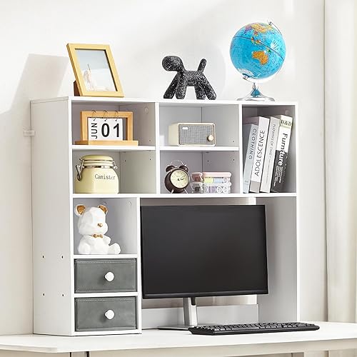 Miniatura 2 de VEVOR Estantería de escritorio de 3 niveles, estante de almacenamiento de oficina de 37 x 10 x 31.1 pulgadas, estilo moderno, acabado de melamina,