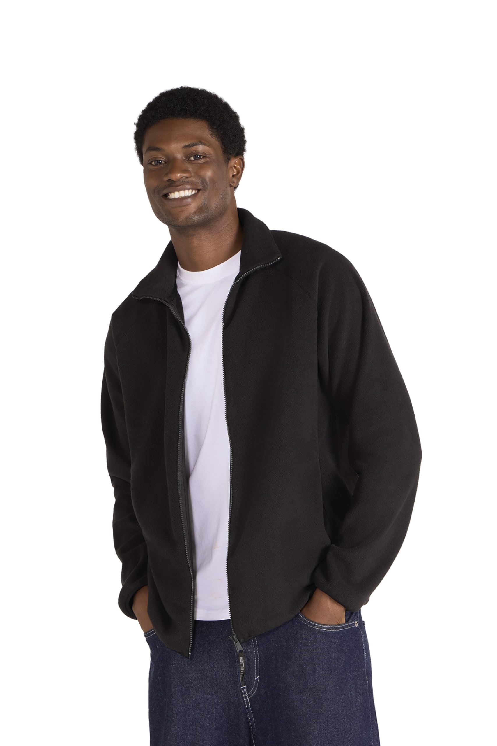 Animal Men's Jet Black Stockholm Full-Zip Fleece - Warm & Cosy Sweatshirt, Soft & Breathable Fabric - Spring Summer, Holiday, Walking, Hiking & Outdoors Xl
