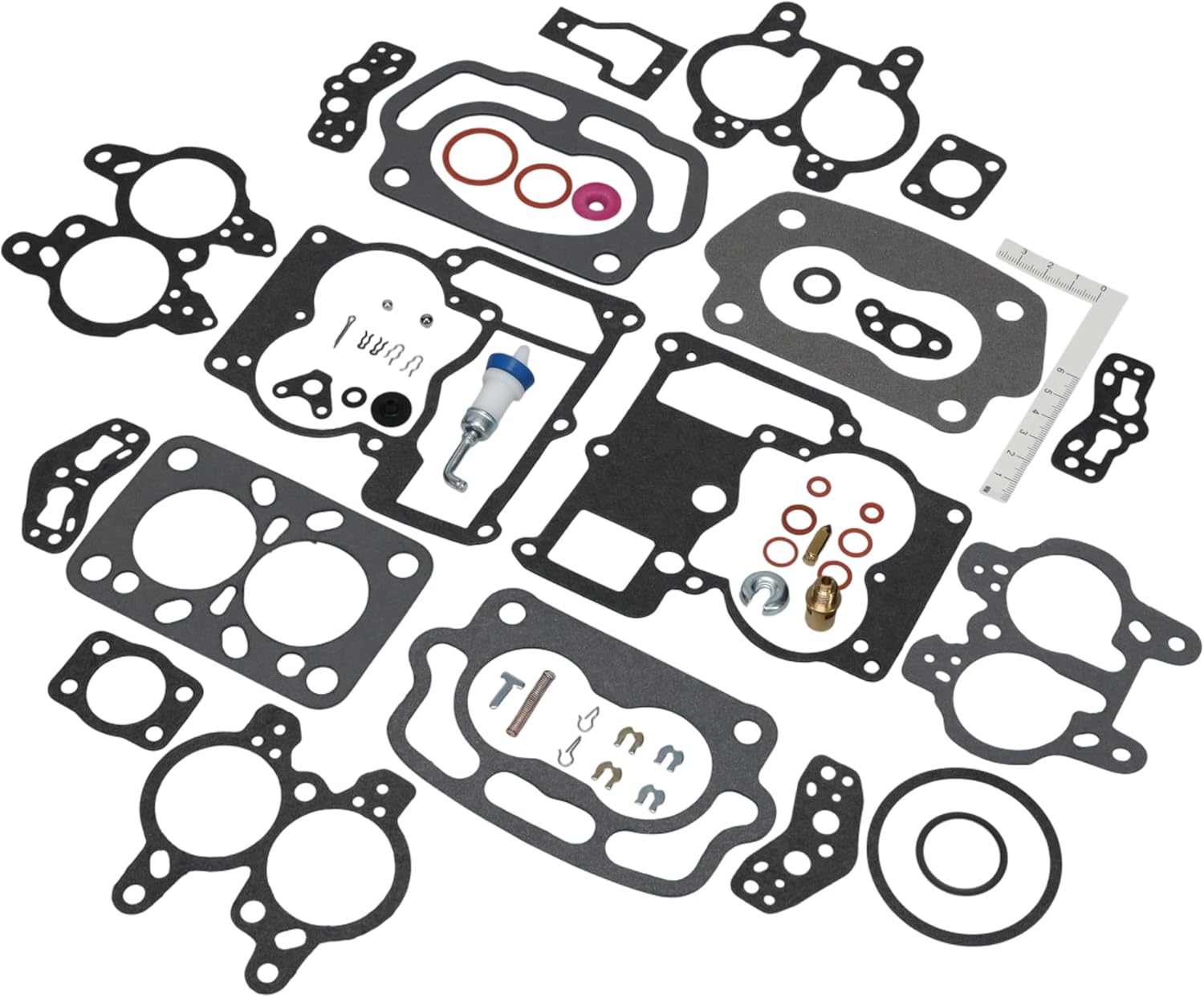 Carburetor Rebuild Kit 212D, 2 Barrel Carb Rebuild, Made in USA w/Needle, Flange, Seat, Pump, Compatible with Select Chevy 1955-1969, GMC 1956-1969, Oldsmobile 1955-1958 + More