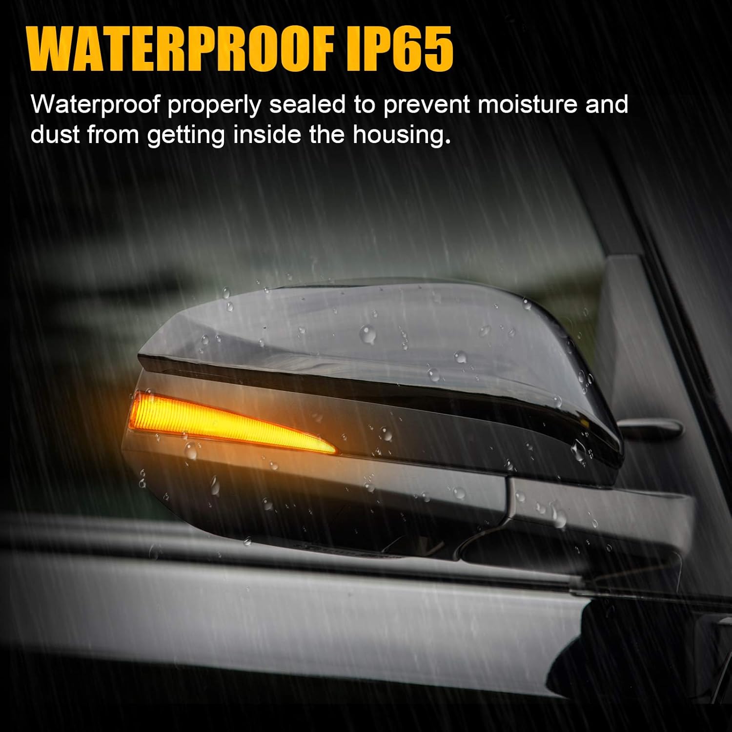 SUPAREE LED Side Mirror Turn Signal Lights, Sequential Dynamic Indicator Strip fit for 2014-2024 4Runner, 2013-2018 RAV4, 2015-2018 Noah-Smoked Lens