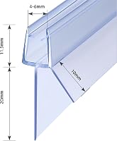 KOOBON Zuhanyzó Tömítés 2x100 cm Csere Szalag 4/5/6 mm Fürdőkabin Ajtóhoz Vízálló - 100cm zum 4/5/6mm Glas, Type 09 (Pack of 2) 2