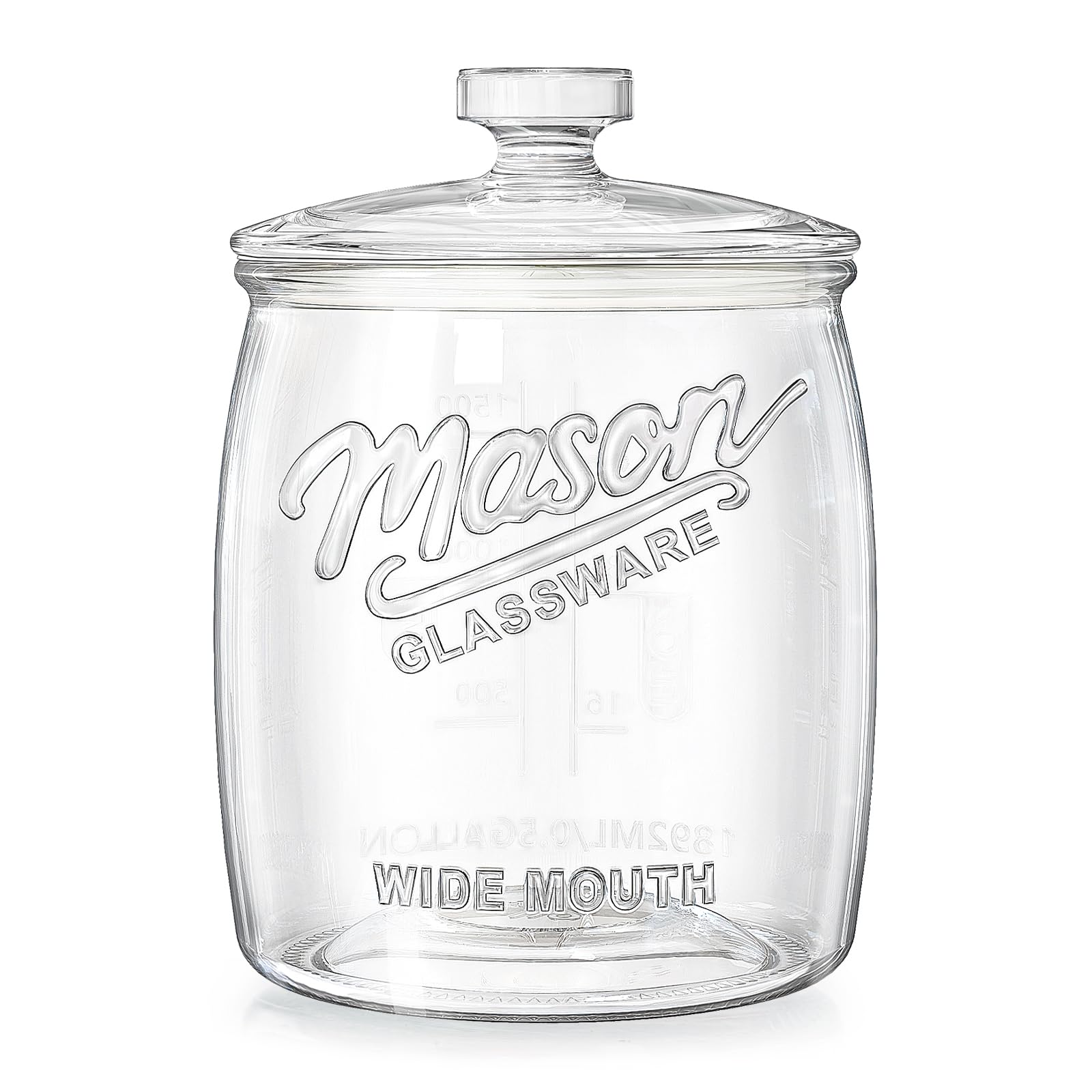 Dwbligt Half-Gallon Glass Cookie Jar