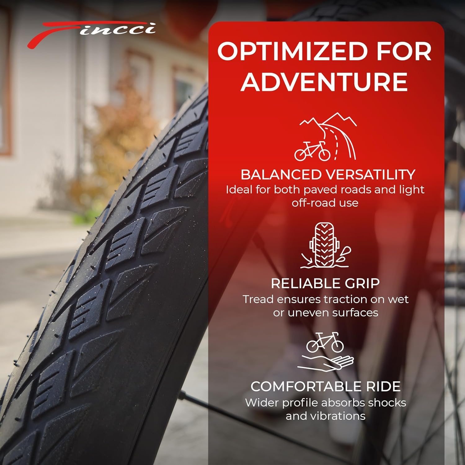 Fincci Opony rowerowe 700x38c - para składanych opon 700c z nylonowym zabezpieczeniem przed przebiciem 1 mm - opona miejska 40-622, 30 TPI do rowerów miejskich, elektrycznych, hybrydowych, szosowych i