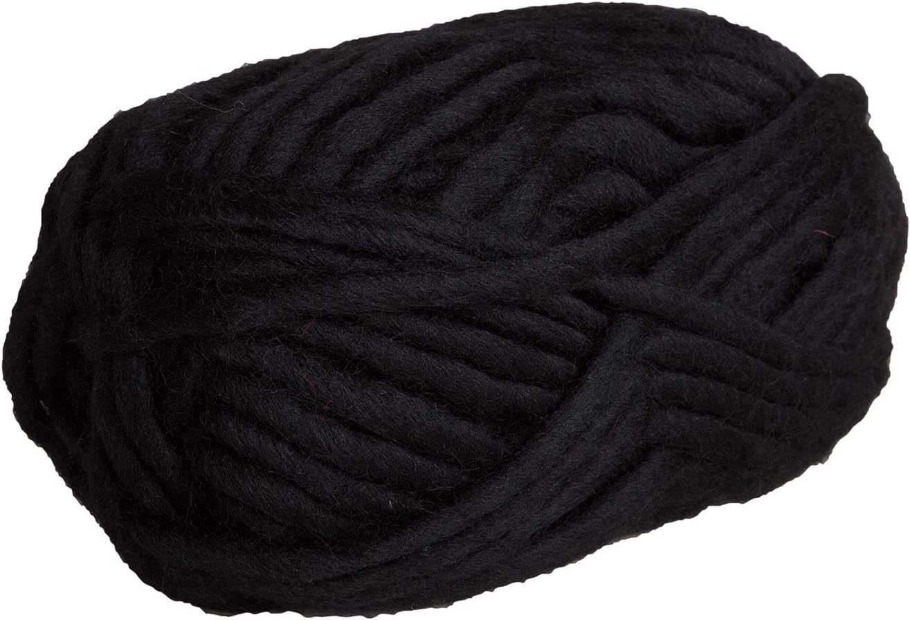 Knit Picks Tuff Puff 100% Wool Super Bulky Yarn - 100 Gram Skein (Black)
