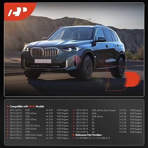 Miniatura 2 de A-Premium Cubierta de válvula de motor con tapa de llenado de aceite, junta y perno compatible con BMW 228i 320i 328i 428i 528i 528i X1 X3 X4 X5 Z4