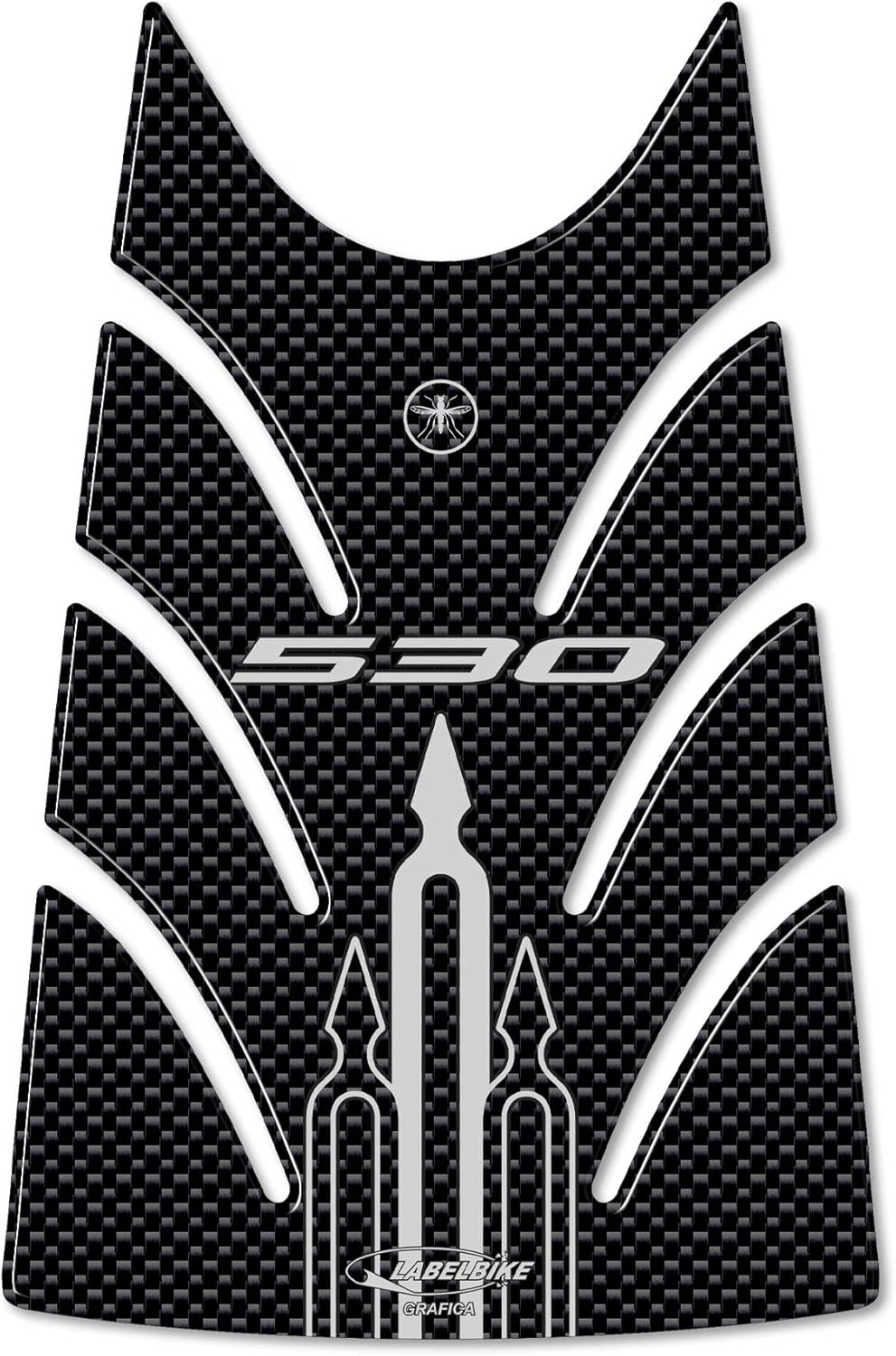 labelbike - 3D Sticker Motorcycle Scooter Tank Flap Protection and Decoration Compatible with Yamaha T MAX 530 2012-2016